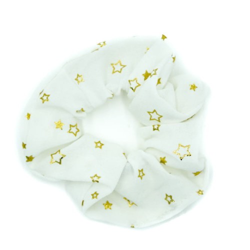 gumka scrunchie białą gwiazdki.JPG