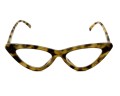 okulary zerówki kocie cat eye panterkowe jasne