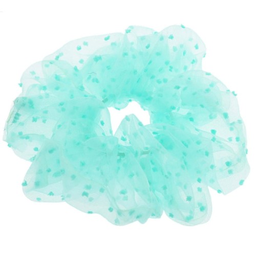 GUMKA DO WŁOSÓW TIULOWA SCRUNCHIE KROPKI TURKUSOWA.jpg