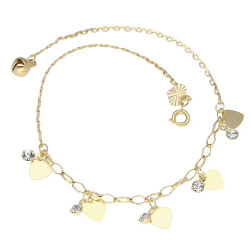 BRANSOLETKA  STAL  ZŁOTA SERDUSZKO ZAWIESZKA