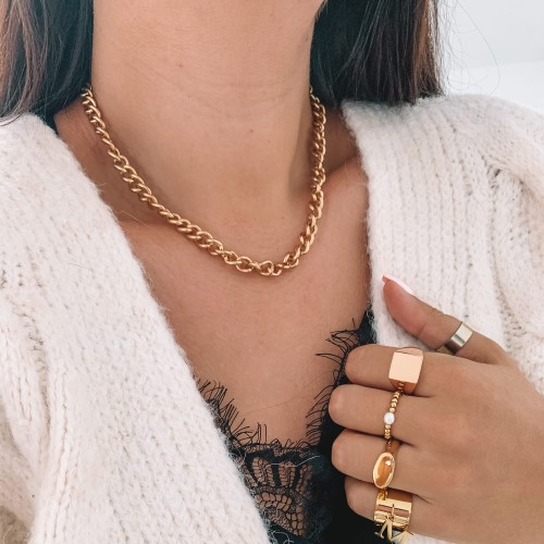 NASZYJNIK  KOLOR ZŁOTY  ŁAŃCUCH GLAMOUR HIT