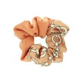 gumka do włosów scrunchie frotka wzory kolor brzoskwiniowy.JPG