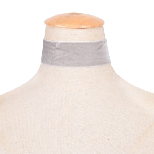 VELVET CHOKER SZARY SZEROKI
