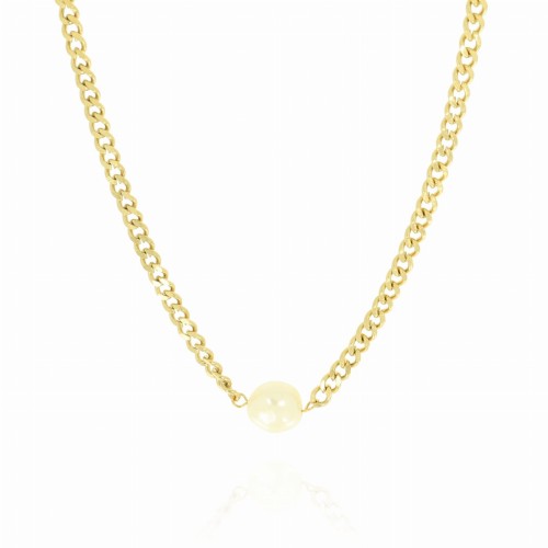 naszyjnik stal 316 l łańcuch choker perełka kolor złoty.jpg