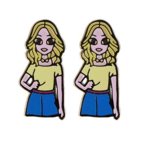 KOLCZYKI STAL KOLOR ZŁOTY WKRĘTKI DZIEWCZYNKI GIRLS