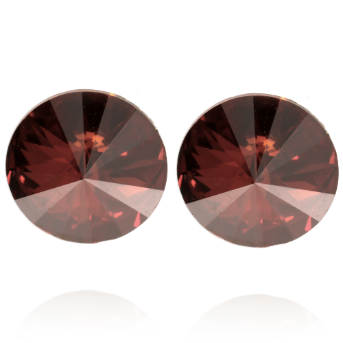 KOLCZYKI STAL KOLOR ZŁOTY CZERWONY KRYSZTAŁEK 