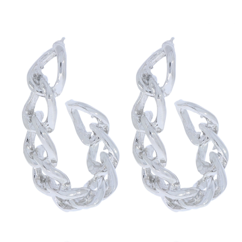 KOLCZYKI  KOLOR SREBRNY KOŁO ŁAŃCUCH