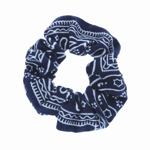 gumka  do włosów scrunchie  kolor granatowy  bandamka.jpg