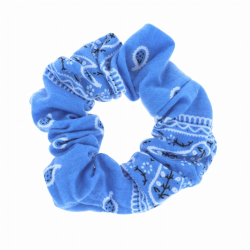 gumka  do włosów scrunchie  kolor błękitny  bandamka.jpg