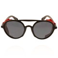 okulary przeciwsłoneczne okrągłe pilotki retro kolor czarny czerwony.jpg