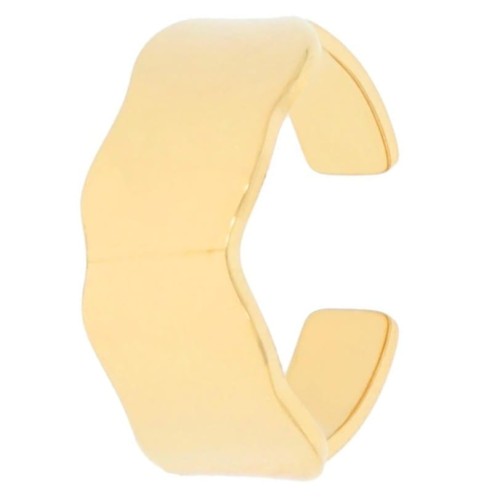 PIERŚCIONEK ZE STALI CHIRURGICZNEJ SZEROKA OBRĄCZKA BOHO KOLOR ZŁOTY 