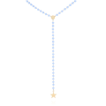 naszyjnik  ze stali chirurgicznej błękitne kamienie gwiazdka body chain