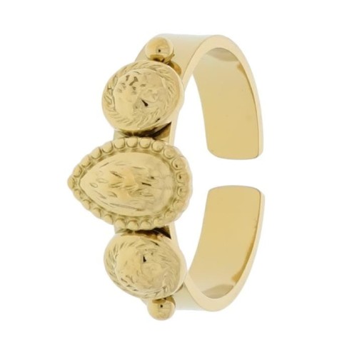 PIERŚCIONEK GREECE OBRĄCZKA STAL KOLOR ZŁOTY 