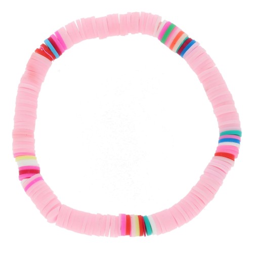 BRANSOLETKA KORALIKI KOLOR RÓŻOWY