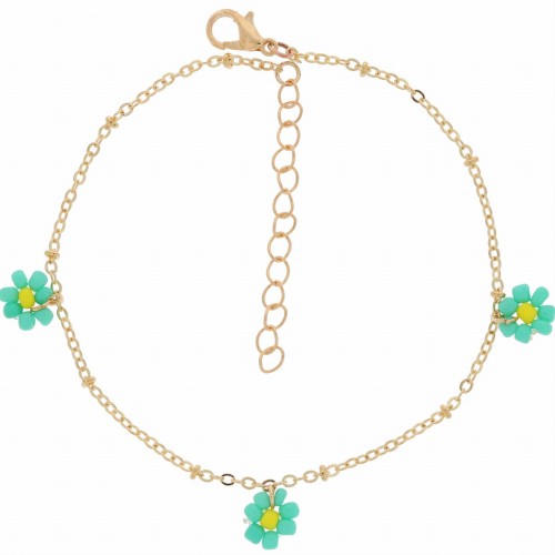 bransoletka na nogę z zielonymi kwiatami.jpg