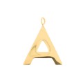 zawieszka ze stali literka A kolor złoty