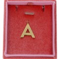 zawieszka ze stali literka A kolor złoty