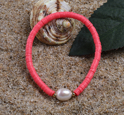 BRANSOLETKA KORALIKI BOHO Z PEREŁKĄ RÓŻOWA.png