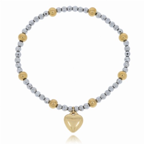 bransoletka stal chirurgiczna koraliki kolor srebrny zawieszka serce.jpg