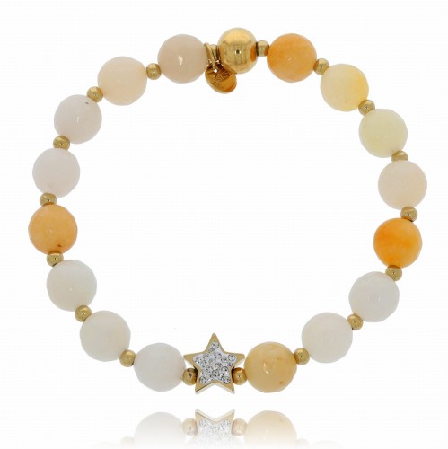 bransoletka koraliki kremowe stal chirurgiczna gwiazdka.jpg