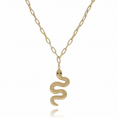 naszyjnik stal chirurgiczna kolor złoty wąż snake.jpg
