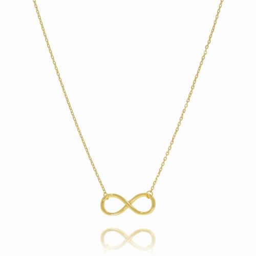 NASZYJNIK SREBRO POZŁACANE PRÓBA 925 NIESKOŃCZONOŚĆ