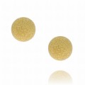 Kolczyki ze srebra próby 925 kula gold glitter
