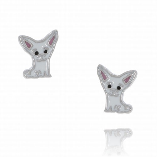 Kolczyki srebrne próba 925 prezent dla dziewczynki kotek