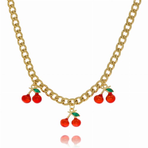 NASZYJNIK  STAL CHIRURGICZNA   KOLOR ZŁOTY ŁAŃCUCH WISIEKI