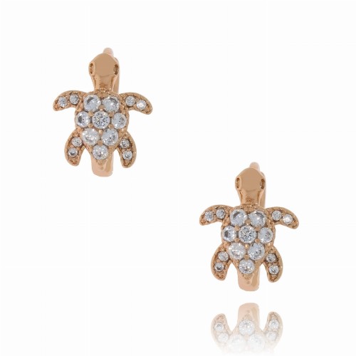 KOLCZYKI ZE STALI CHIRURGICZNEJ DLA DZIEWCZYNKI ŻÓŁW KRYSZTAŁKI