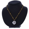 naszyjnik stal chirurgiczna kulki kolor złoty bryłka nieoszlifowana kwarc (3).jpg