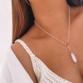 naszyjnik ze stali szlachetnej koraliki onyks body chain .JPG