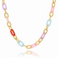 naszyjnik kolorowy łańcuch ze stali szlachetnej pozłacany .jpg