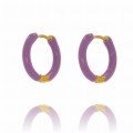 kolczyki ze stali chirurgicznej kółko kolor fioletowy emaliowane .jpg