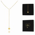 naszyjnik stal chirurgiczna pozłacana body chain serce