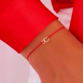 bransoletka 14 k złota próby 585 jedwabna nić dwa serduszka (6).JPG