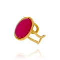 złota obrączka sygnet ze stali chirurgicznej agat różowy .jpg