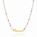 naszyjnik różowe koraliki z napisem mama stal szlachetna .jpg