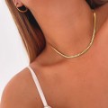 naszyjnik złota płaska żmijka choker snake ze stali chirurgicznej 
 .jpg