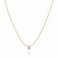 naszyjnik choker z kryształową łezką złoty ze stali szlachetnej  .jpg