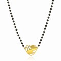 naszyjnik celebrytka z sercem czarne koraliki stal chirurgiczna