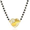naszyjnik celebrytka z sercem czarne koraliki stal chirurgiczna
