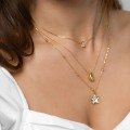 naszyjnik choker z kryształową łezką złoty ze stali szlachetnej  .JPG