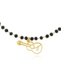 bransoletka ze stali chirurgicznej czarne koraliki z gitarą .jpg