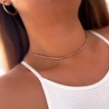 naszyjnik choker ze stali chirurgicznej kryształki różowe .jpg