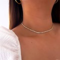 naszyjnik choker ze stali chirurgicznej kryształki białe .jpg