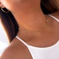 choker ze stali chirurgicznej potrójne koraliki boho .jpg