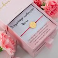 bransoletka z grawerem dla mamy baby shower  sznurek stal