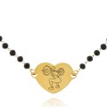 bransoletka z grawerem siłownia kobieta serduszko ze stali chirurgicznej