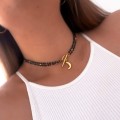 naszyjnik choker toggle koraliki z młotkowanym księżycem ze stali chirurgicznej .jpg